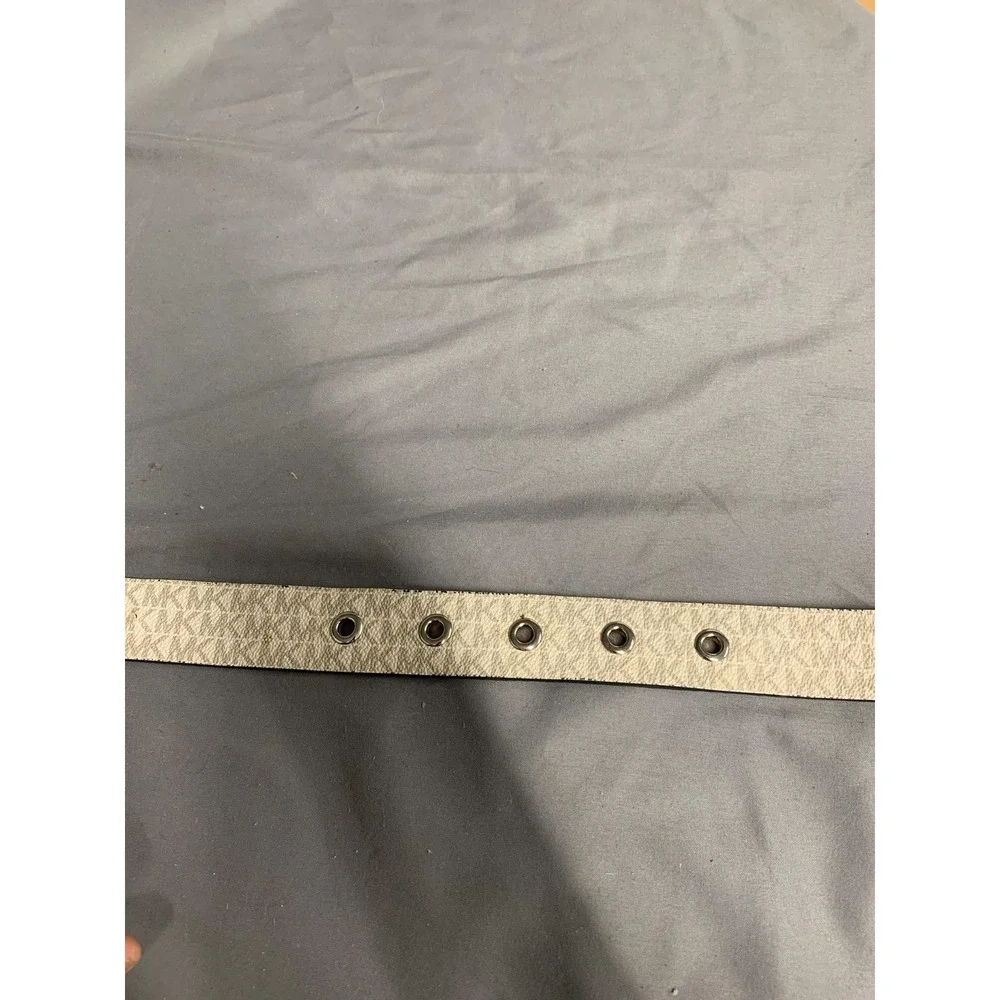 Michael Kors Belt‎ for Women Size S White Black Synthetic Gold Buckle Solid